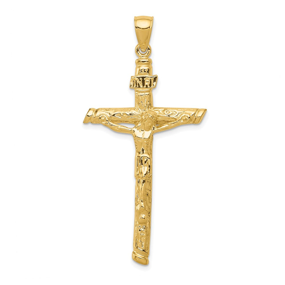 14K Gelbgold INRI-Kruzifix-Anhänger