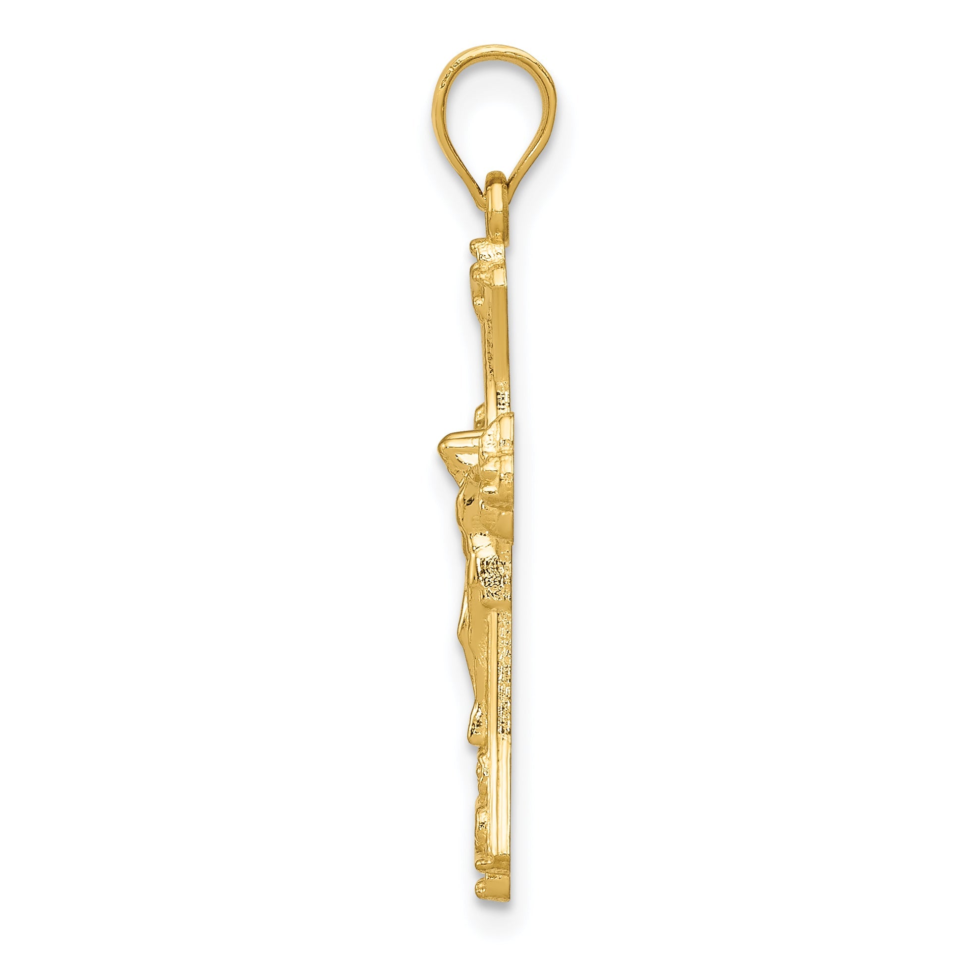 14K Gelbgold Kruzifix Anhänger