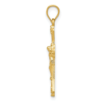 14K Gelbgold Kruzifix Anhänger