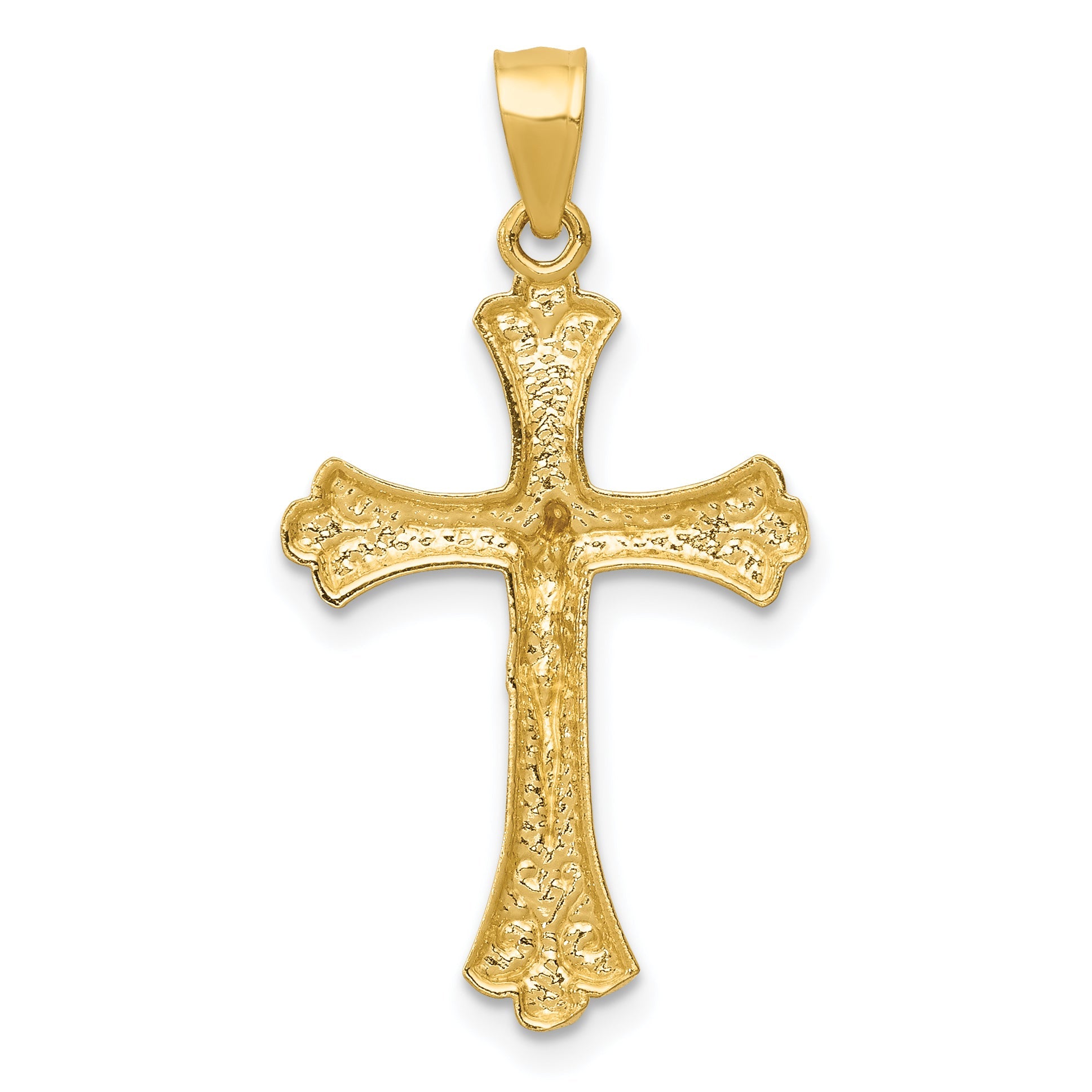 14K Gelbgold Kruzifix Anhänger