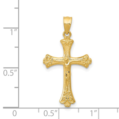 14K Gelbgold Kruzifix Anhänger