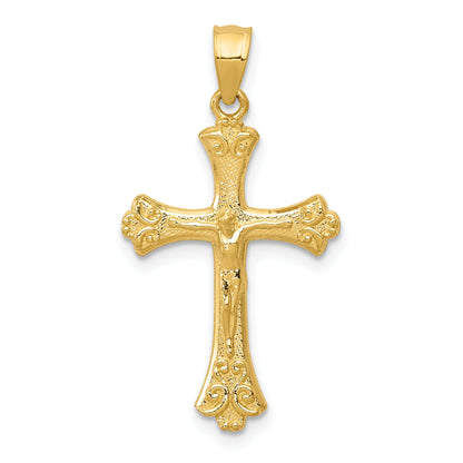14K Gelbgold Kruzifix Anhänger