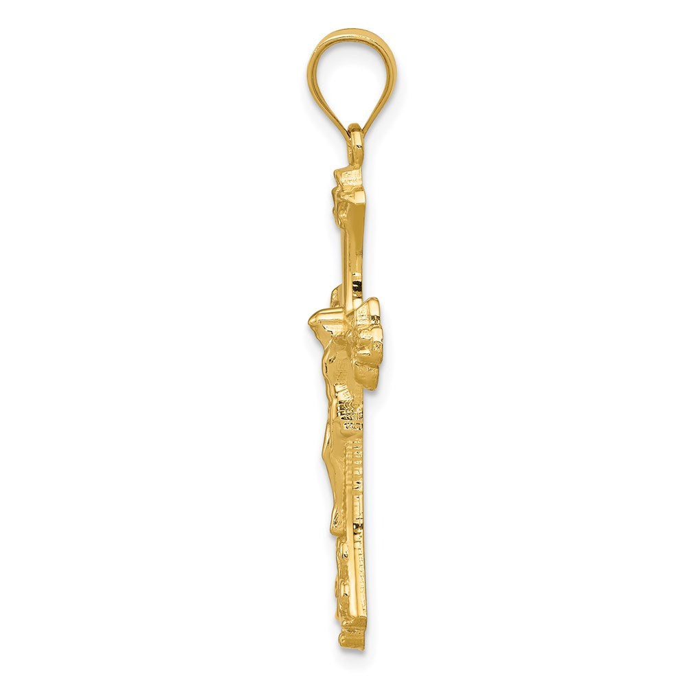 14K Gelbgold Kruzifix-Anhänger