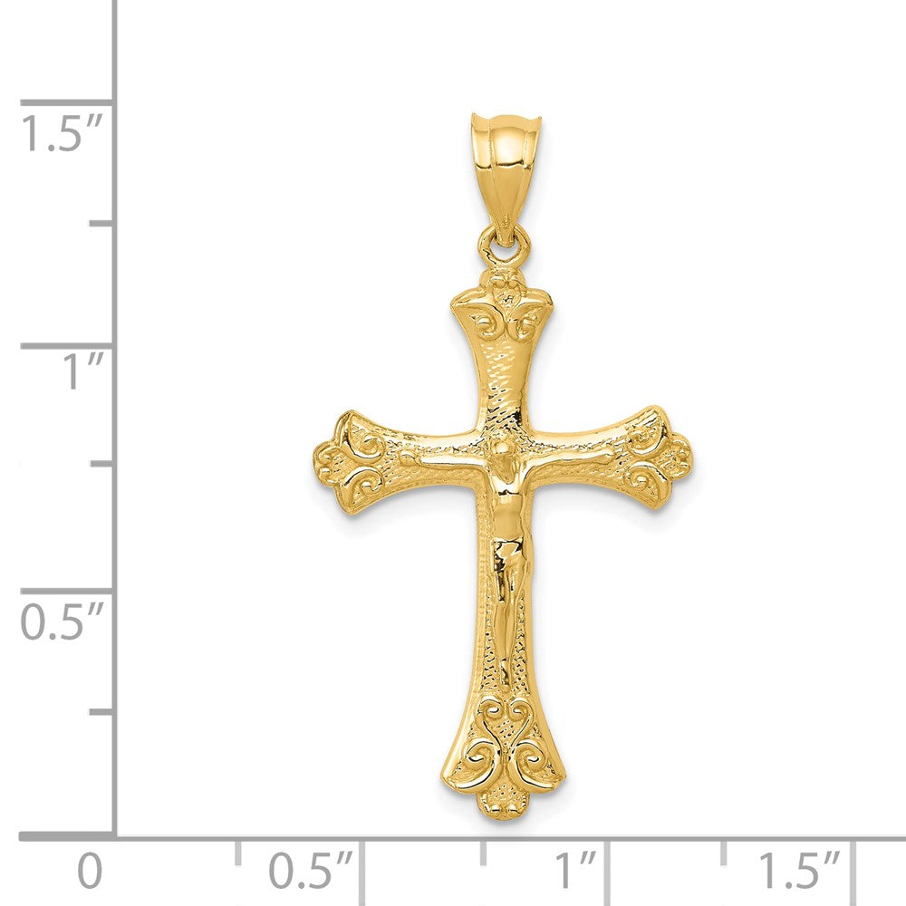 14K Gelbgold Kruzifix-Anhänger