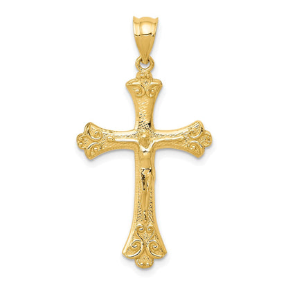14K Gelbgold Kruzifix-Anhänger