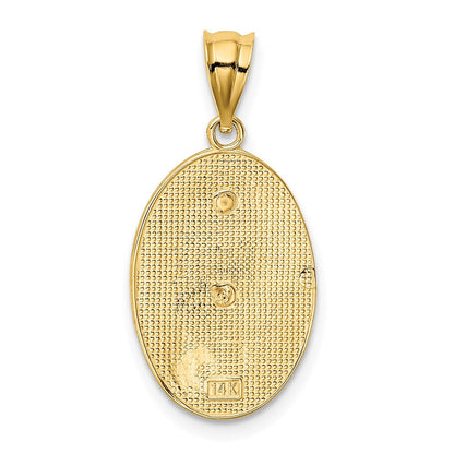 14K Bicolor-Gold mit Weißrhodinierung Lady-Guadalupe-15-Anhänger