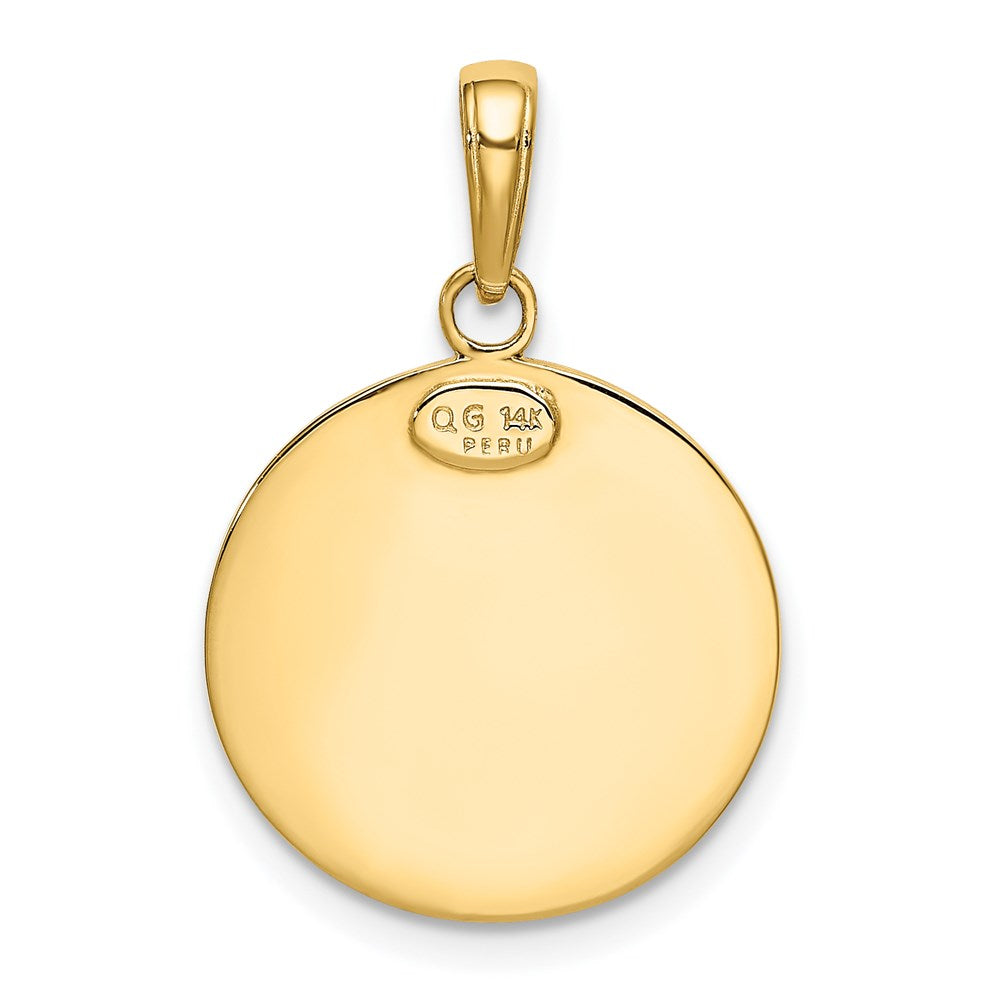 14K Gelbgold Sankt Christophorus Medaille Anhänger