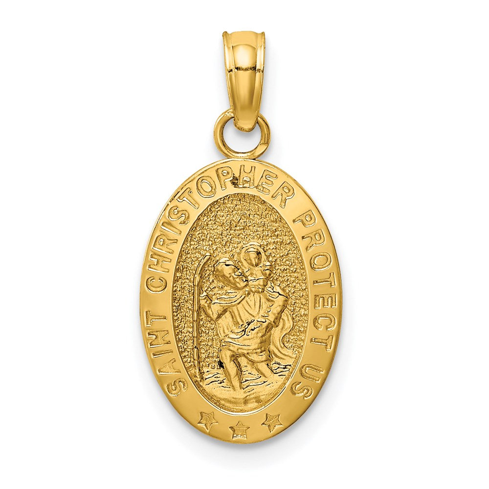 14K Gelbgold Saint Christopher Medaille Anhänger