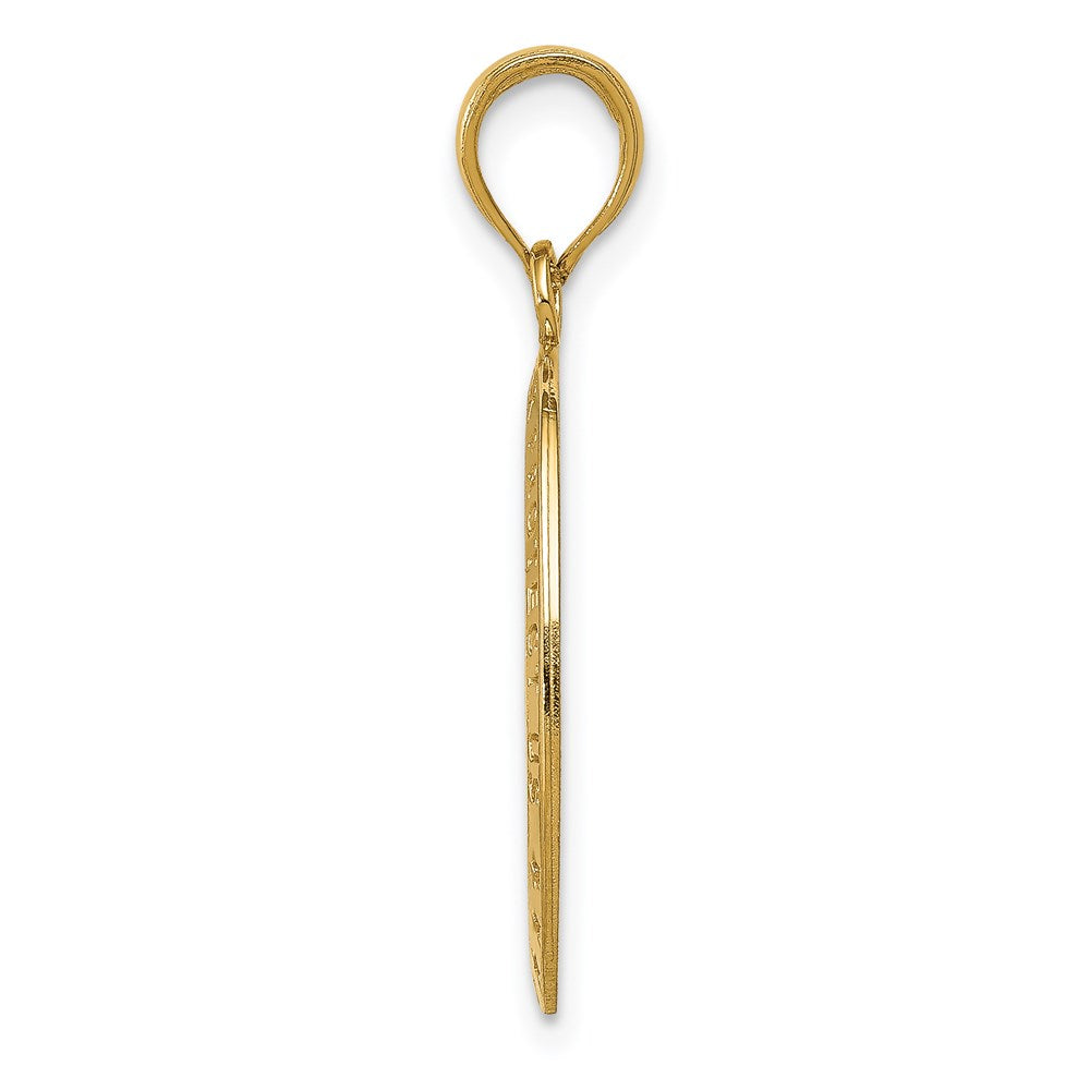 14 Karat Gelbgold Sankt-Christopherus-Medaille-Anhänger