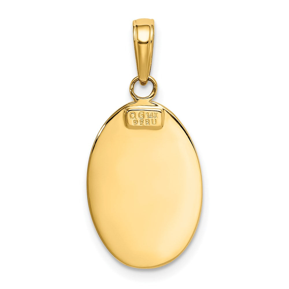 14 Karat Gelbgold Sankt-Christopherus-Medaille-Anhänger