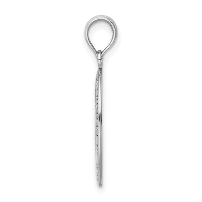 14K Weißgold Christopherus-Medaille Anhänger