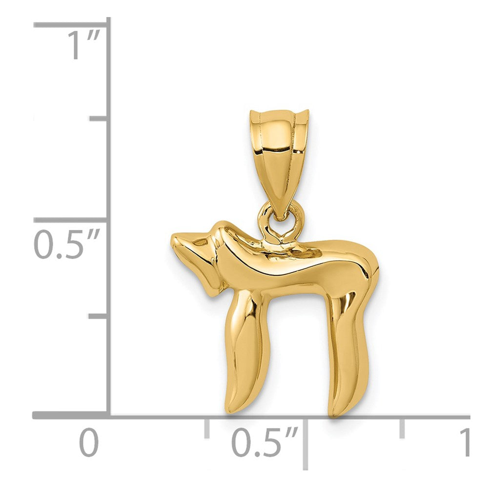 14K Gelbgold Chai Charm
