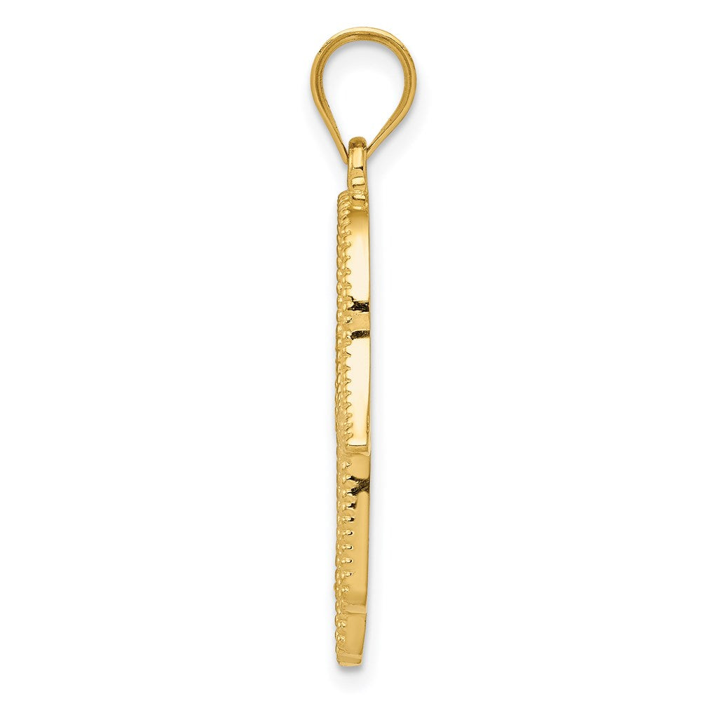 14K Gelbgold Hamsa-Charm mit Davidstern