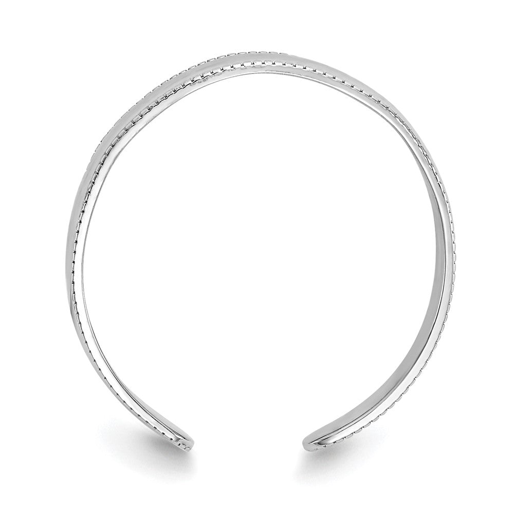 14K Weißgold Milgrain Verstellbar Zehenring