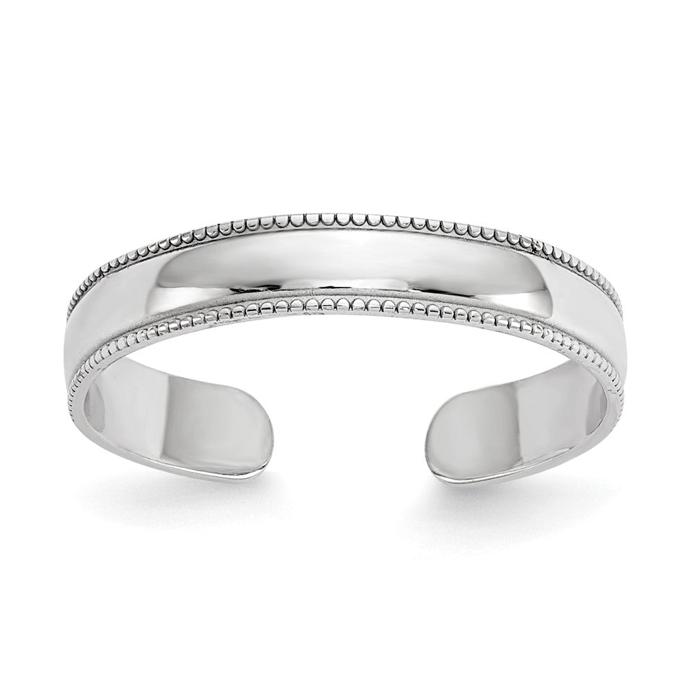 14K Weißgold Milgrain Verstellbar Zehenring