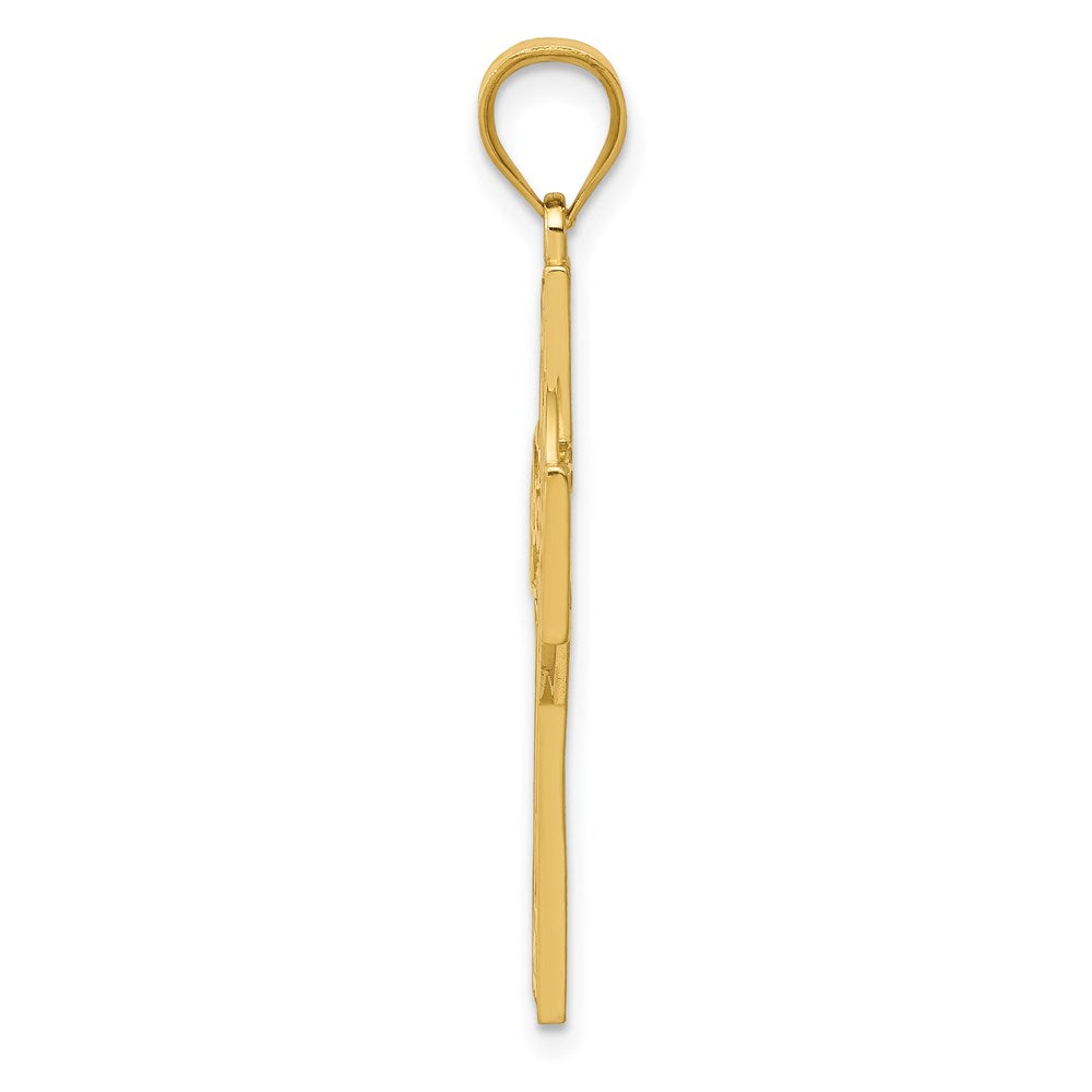 14K Gelbgold Keltisches Kreuz Anhänger
