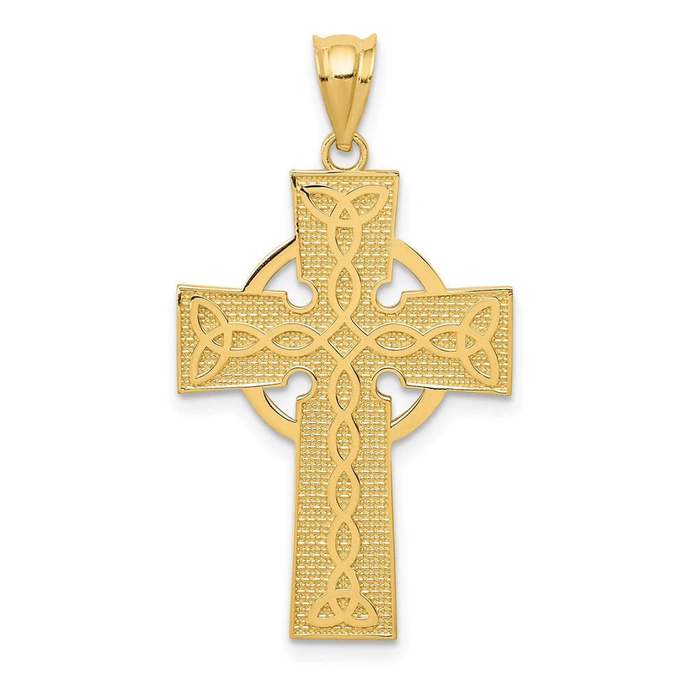 14K Gelbgold Keltisches Kreuz Anhänger