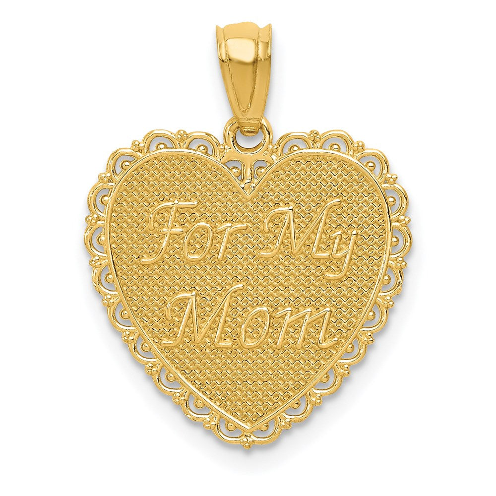14K Gelbgold wendbarer Anhänger „FOR MY MOM / Thanks For Everything“