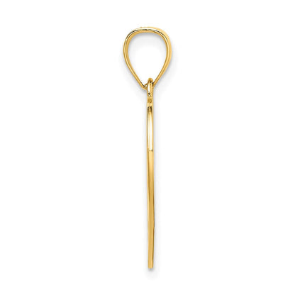 14K Gelbgold Amor in Ausgeschnitten Herz Charm