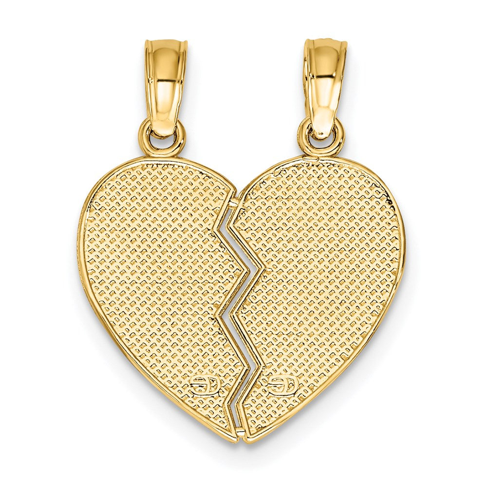 14 Karat Gelbgold "KEEP WATCH BETWEEN" Trennbarer Herz-Charm