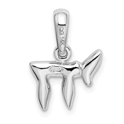 14K Weißgold Chai (life) Anhänger
