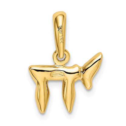 Chai-Anhänger aus 14K Gelbgold
