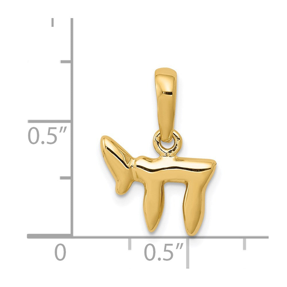 Chai-Anhänger aus 14K Gelbgold