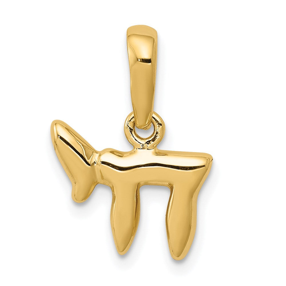 Chai-Anhänger aus 14K Gelbgold