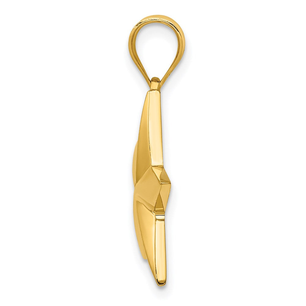 14K Gelbgold Polierter Stern-Anhänger
