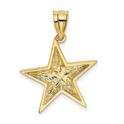 14K Gelbgold Polierter Stern-Anhänger
