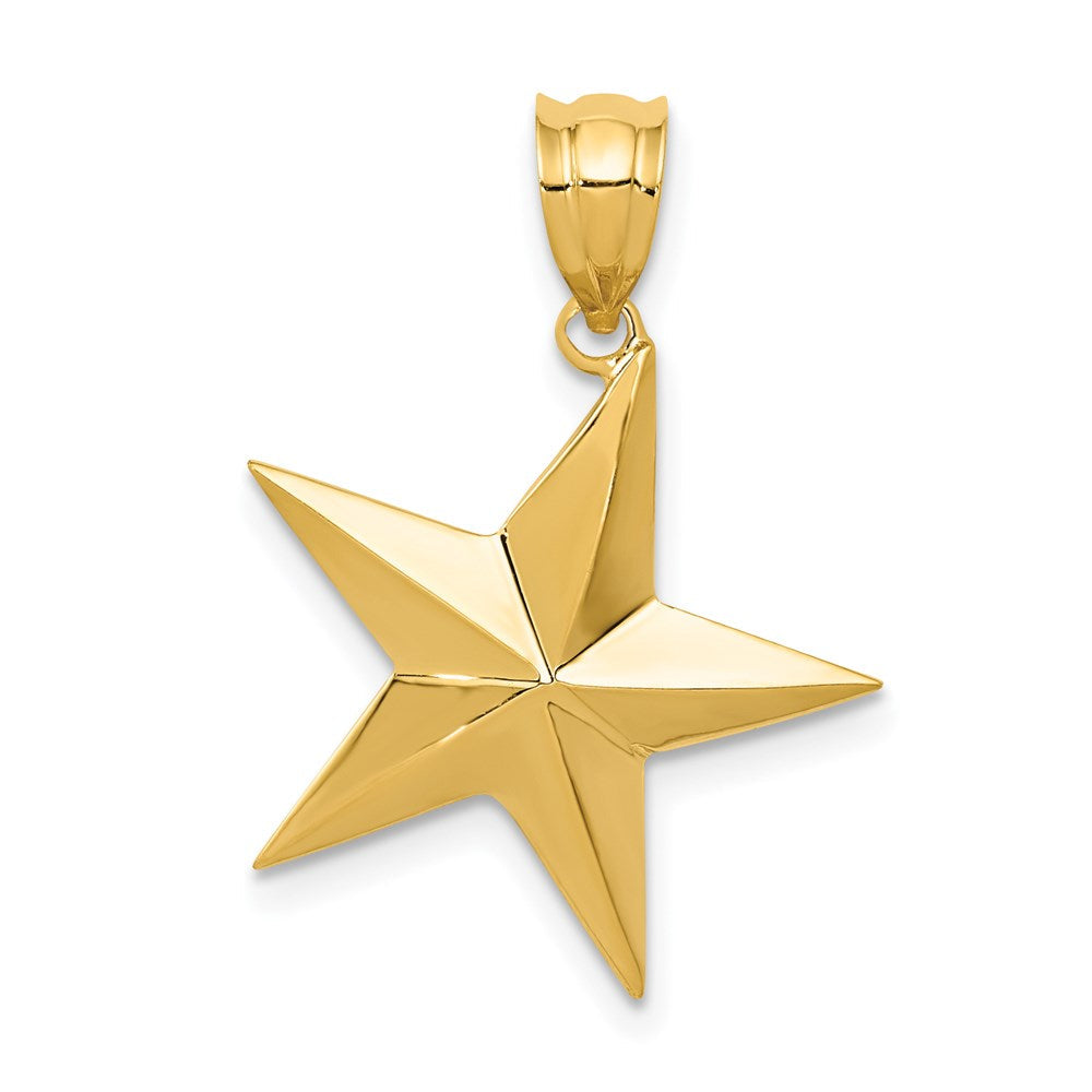 14K Gelbgold Polierter Stern-Anhänger