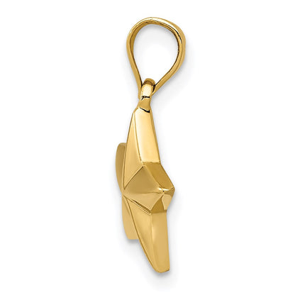 14K Gelbgold Poliert Klein Stern Anhänger