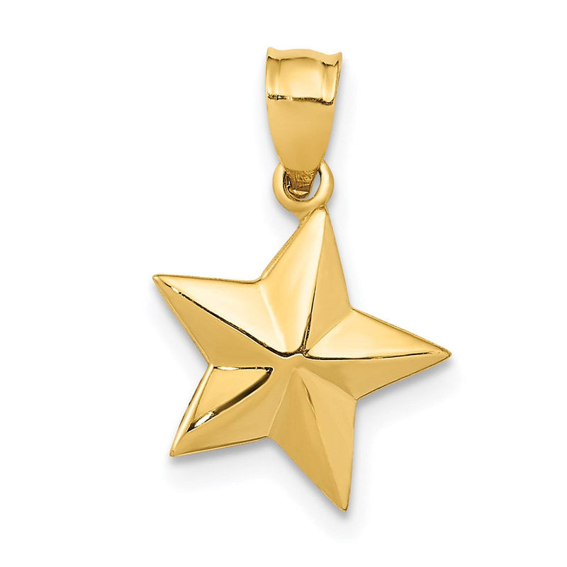 14K Gelbgold Poliert Klein Stern Anhänger