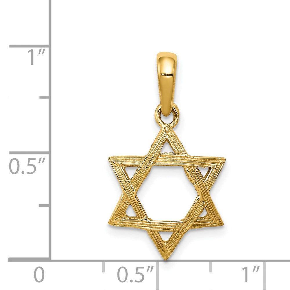 14K Gelbgold Davidstern-Anhänger