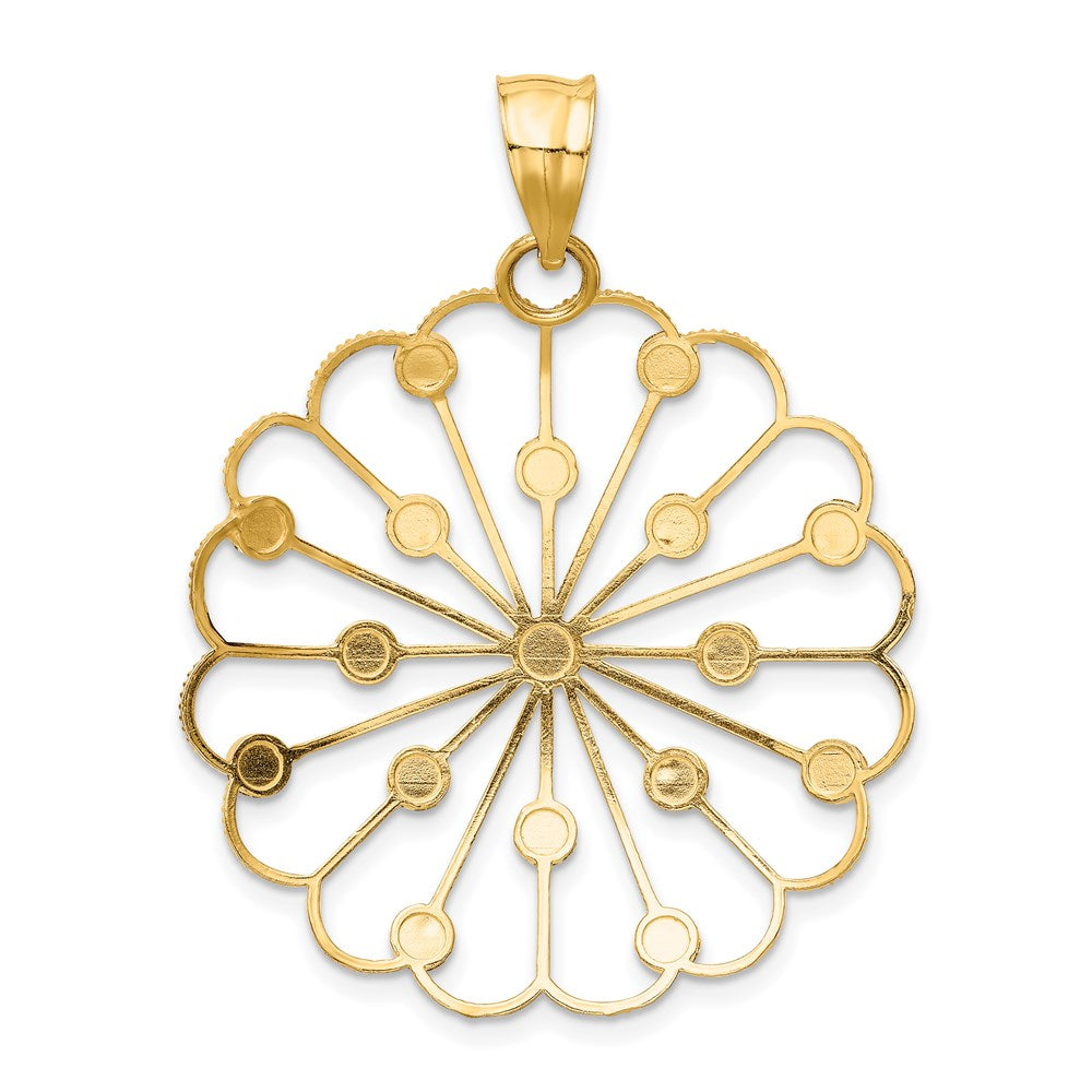 14K Gelbgold und Rhodium mit Rhodinierung Fancy-Anhänger