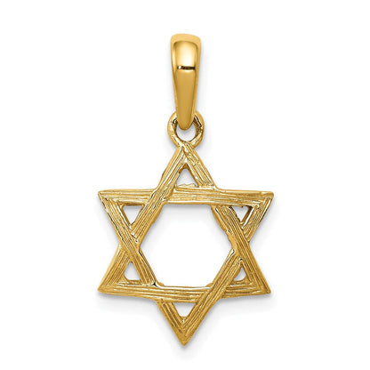 14K Gelbgold Davidstern-Anhänger