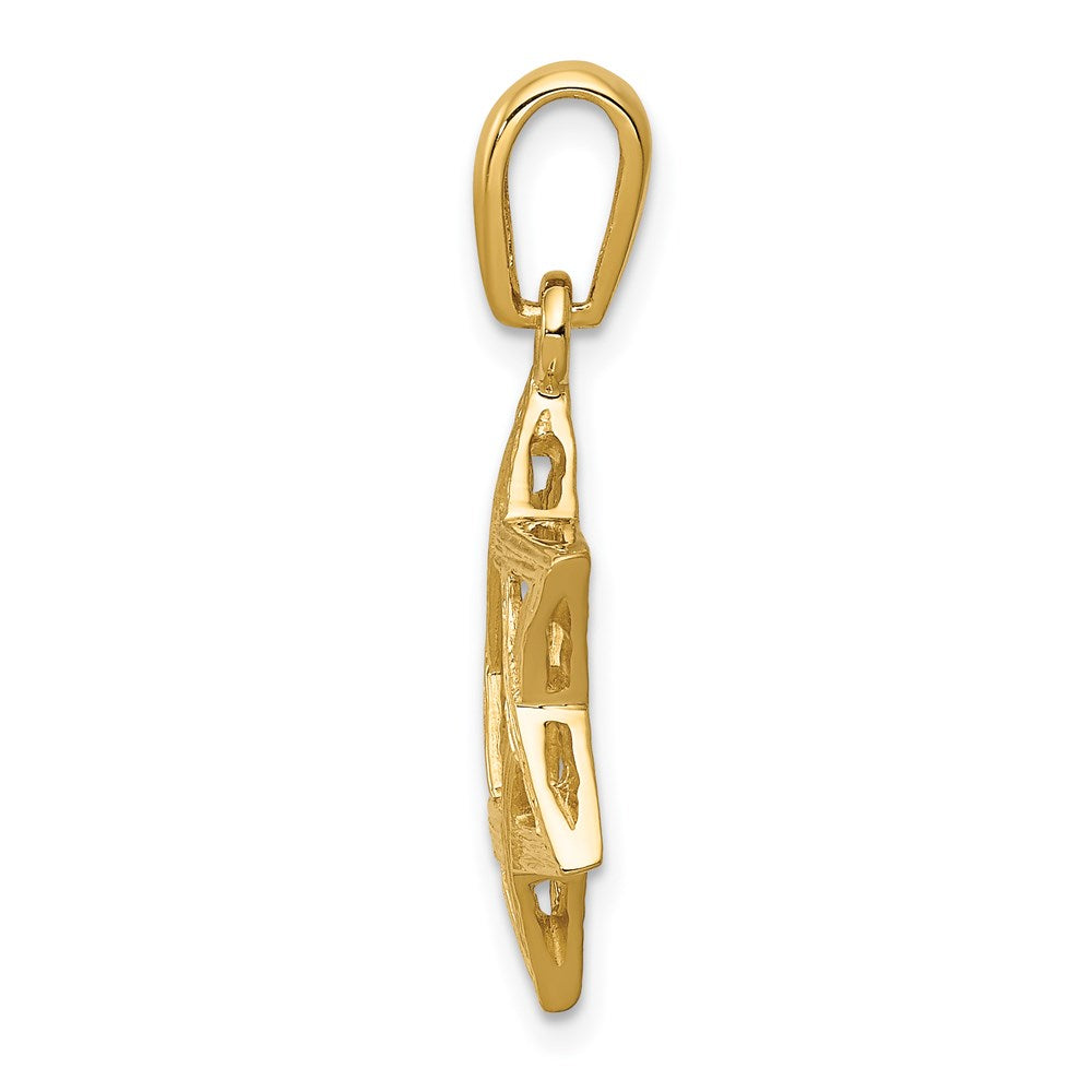 14K Gelbgold Davidstern-Anhänger