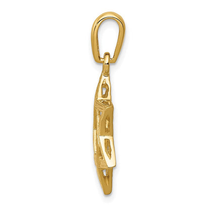 14K Gelbgold Davidstern-Anhänger