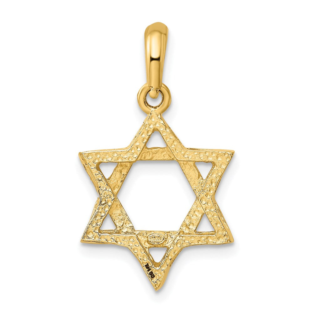 14K Gelbgold Davidstern-Anhänger