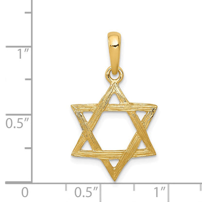 14K Gelbgold Davidstern-Anhänger