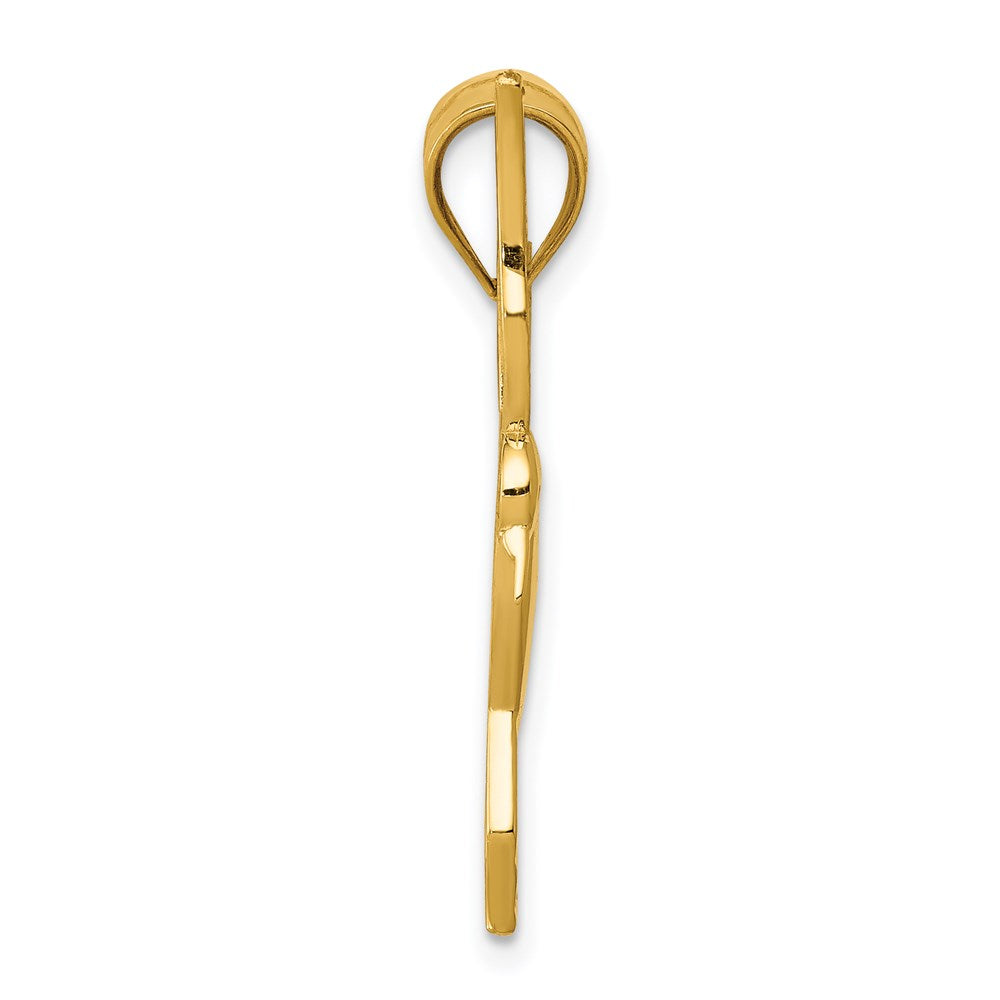 14K Gelbgold Poliert Hummingbird Anhänger
