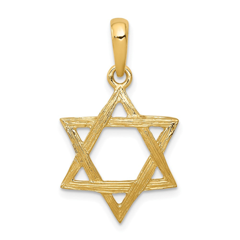 14K Gelbgold Davidstern-Anhänger
