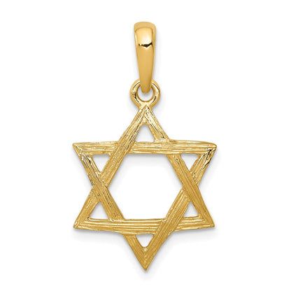 14K Gelbgold Davidstern-Anhänger