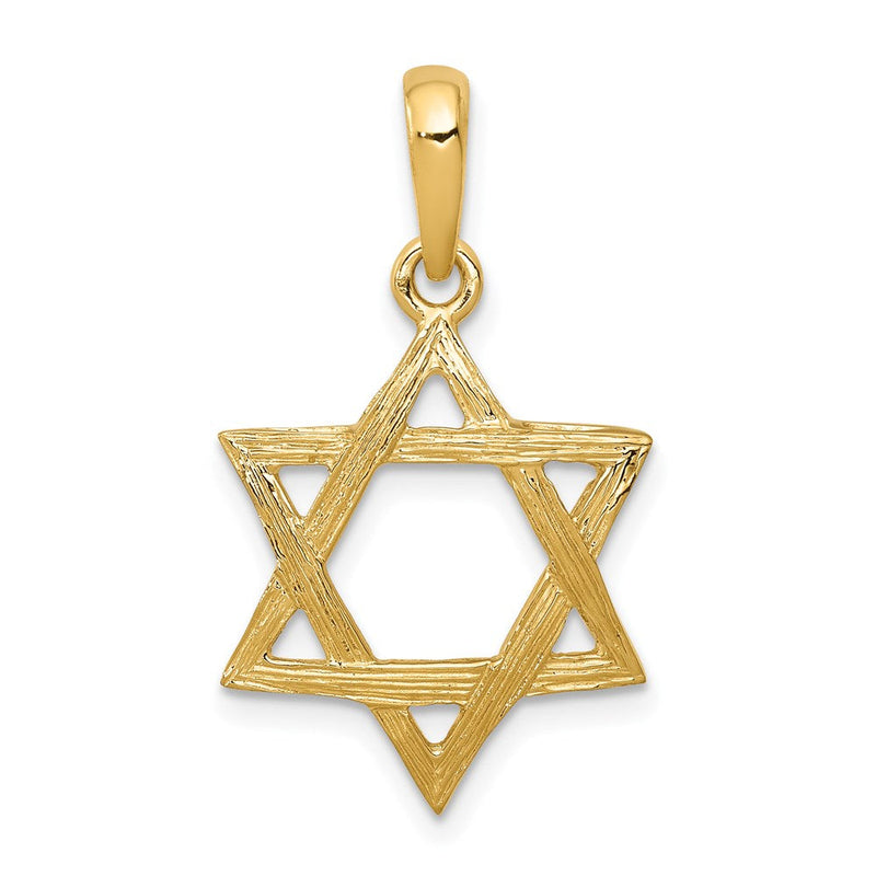 14K Gelbgold Davidstern-Anhänger