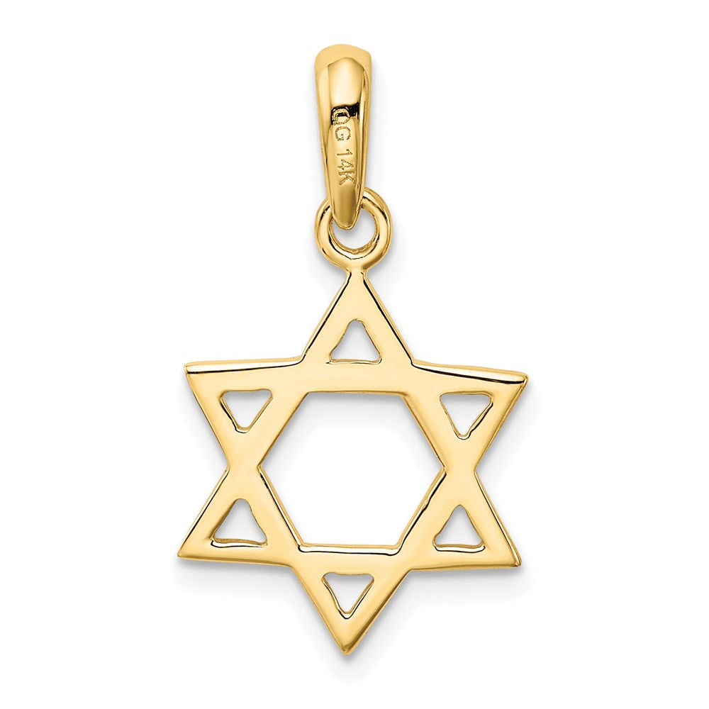 14K Gelbgold Stern Of David Anhänger