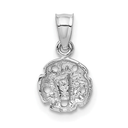 14K Weißgold Sand Dollar Anhänger