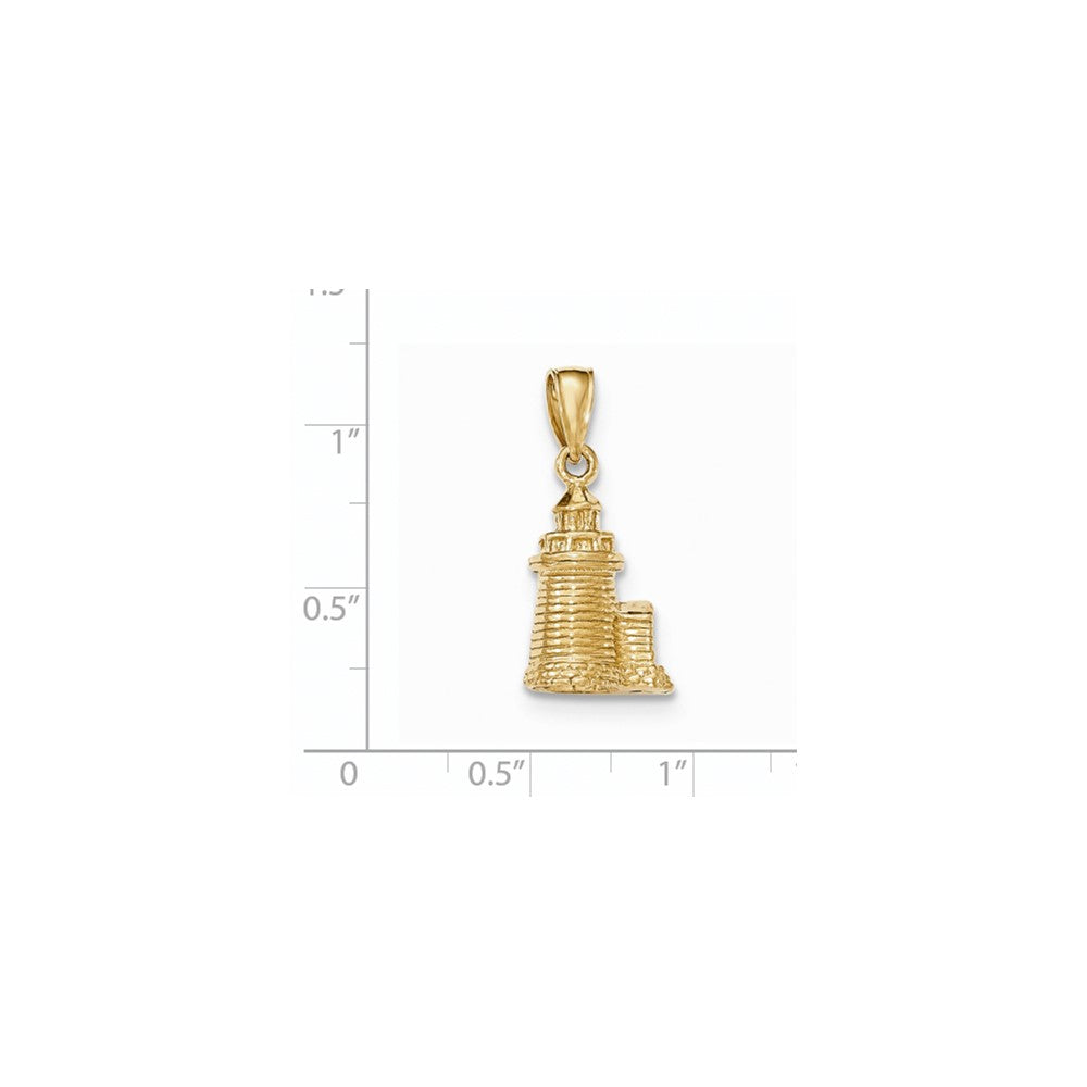 14K Gelbgold 3-d Brant Point Leuchtturm