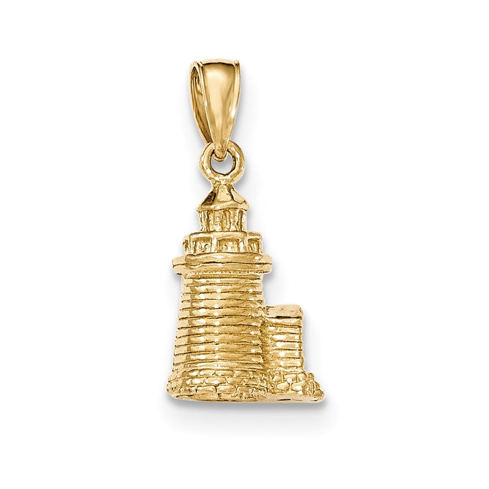 14K Gelbgold 3-d Brant Point Leuchtturm
