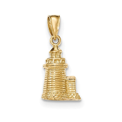 14K Gelbgold 3-d Brant Point Leuchtturm