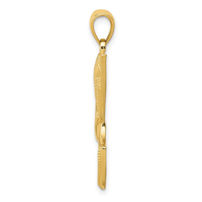 14K Gelbgold Nofretete-Profilanhänger